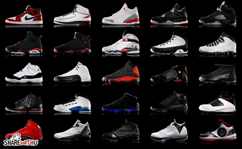 all jordans with numbers